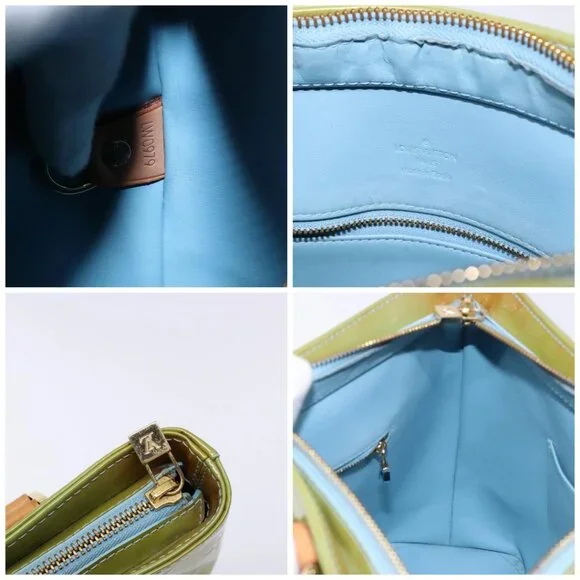 LOUIS VUITTON Monogram Vernis Houston Hand Bag Baby Blue M91005 LV Auth ep10362 - Picture 16 of 16